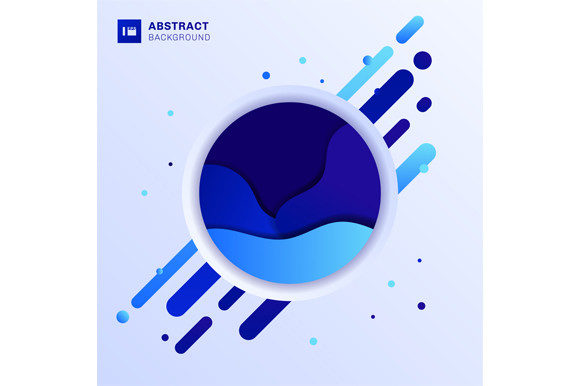 Abstract Blue Fluid Wave Rounded Lines and Modern Design Trends