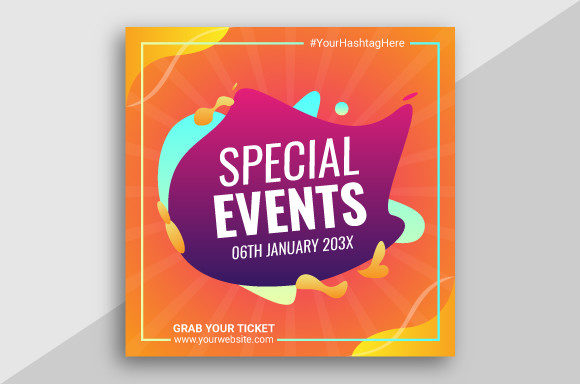 Abstract Special Events Banner: A Versatile Design Solution for Modern Creatives