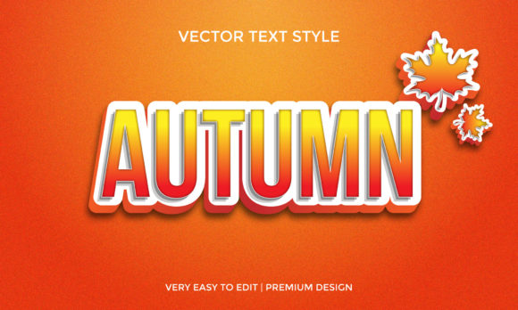 Autumn 3D Editable Text Effect