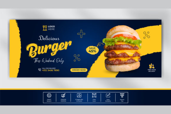 Delicious Burger Facebook Cover Template: A Professional Solution for Food Businesses