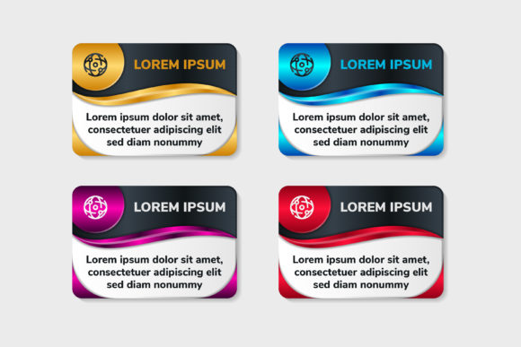 Element Banner Rectangle Round Dark