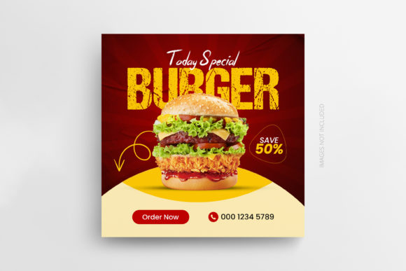 Food Burger Social Media Post Template: A Must-Have for Modern Businesses