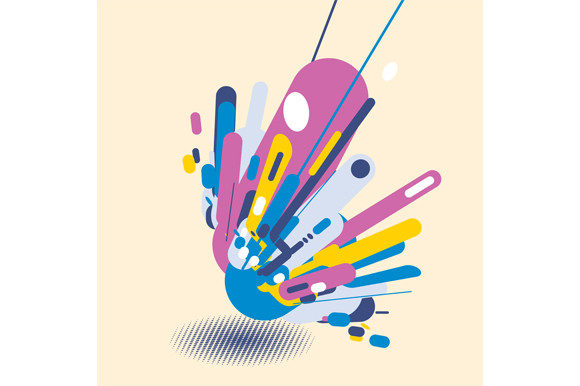 Geometric Elements Rounded Lines Shapes