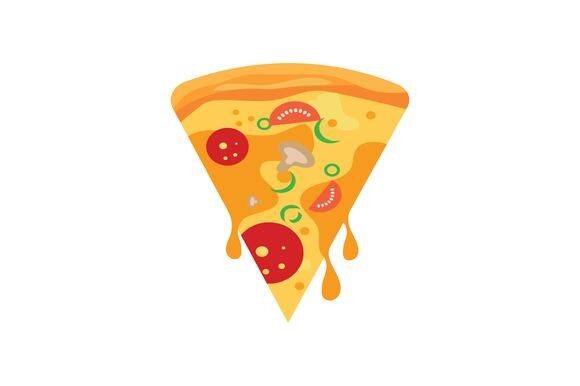 Pizza Icon Logo Illustration Vector