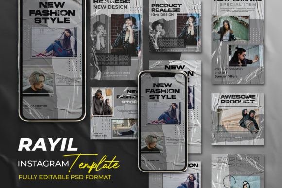 RAYIL - Instagram Stories Post and Social Media Templates for Business Promotion