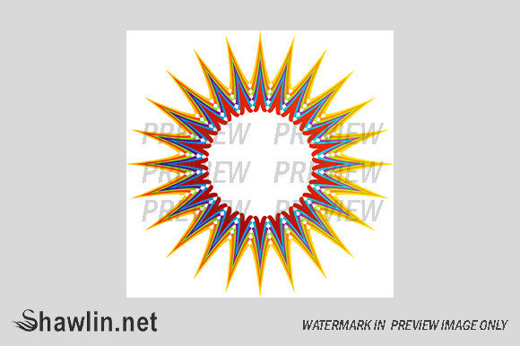 Star Shaped Design Element or Banner for Web Projects